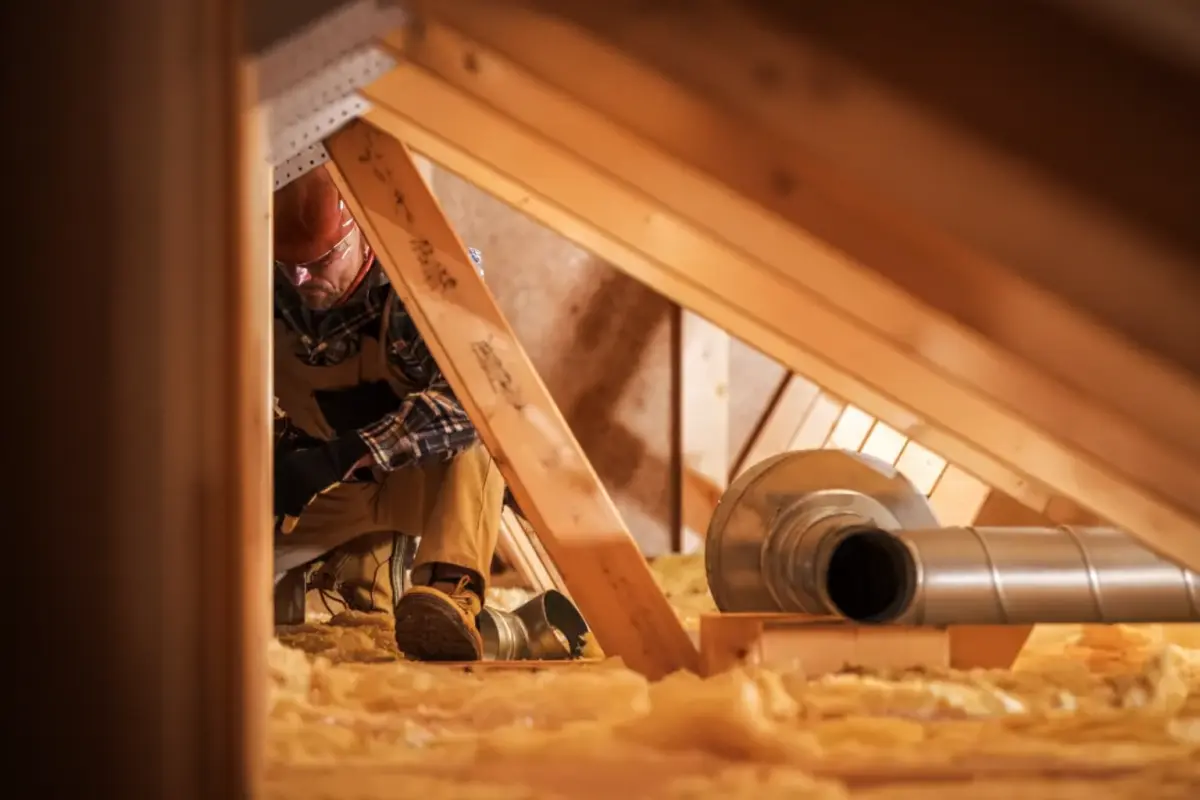 Insulation installation in attic